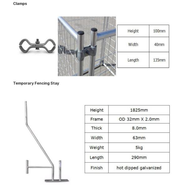 Galvanized Removable Temporary Fence Welded Wire Mesh Fence Panel 2400x2100MM