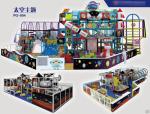 Indoor soft playground in snowy design for kids with snow theme