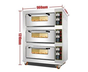 China 3 Layer Stainless Steel Standard Gas Oven Control LED Light Baking Oven on sale