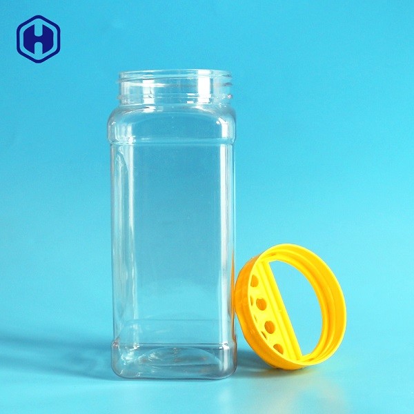 Square Cloves Empty Spice Bottles Plastic Non Spill Long Life Span