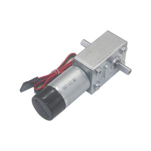 China 90rpm High Torque DC Worm Gear Motors 6V 12V With Dual Shaft Encoder on sale