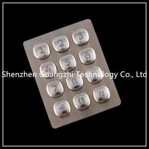 China 12 Mirror Keys Led Backlit Keyboard , Stainless Steel Electric Gate Keypad on sale