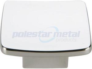 Wholesale White Rectangular Dresser Drawer Pulls 1 2/5&quot; Length Polished Chrome from china suppliers