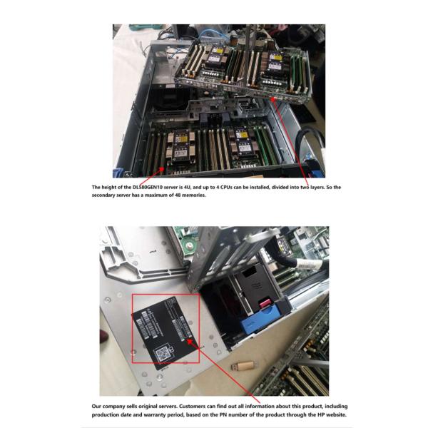 Stock Proliant Dl580 Gen10 Gold 6126 Processor 4U Rack Server for Your Business Needs