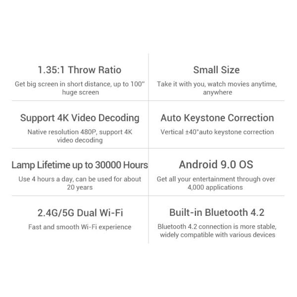 Best Selling Android DLP Video Projector DLP 4K Smart Portable Short Throw Multimedia Mini Pocket Projector