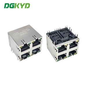 Wholesale DGKYD59212288DB1A1DY1B022 Stacked 2X2 Multi-Port RJ45 Network Socket With Light Strip Shielding Data Communicationce from china suppliers