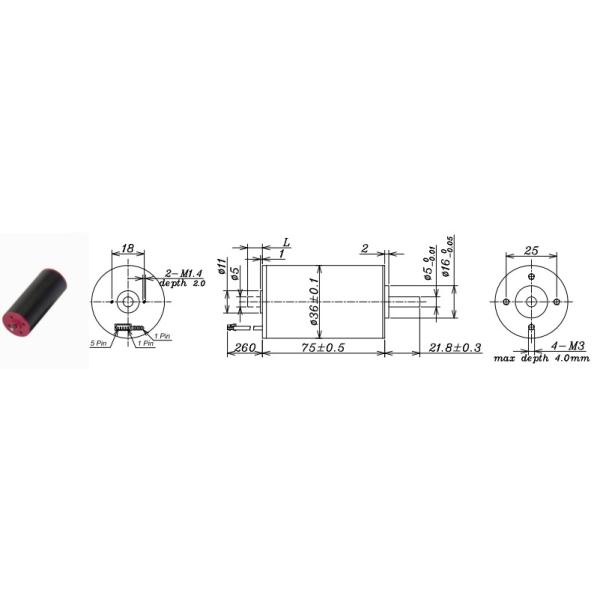 High power DC Brushless motor 36V48V24V,5000-10000rpm.diameter36mm.length75mm