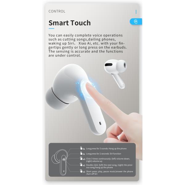 Mobile Phone TWS Bluetooth Earphone 300mAh 5hrs Waterproof Wireless Earbuds