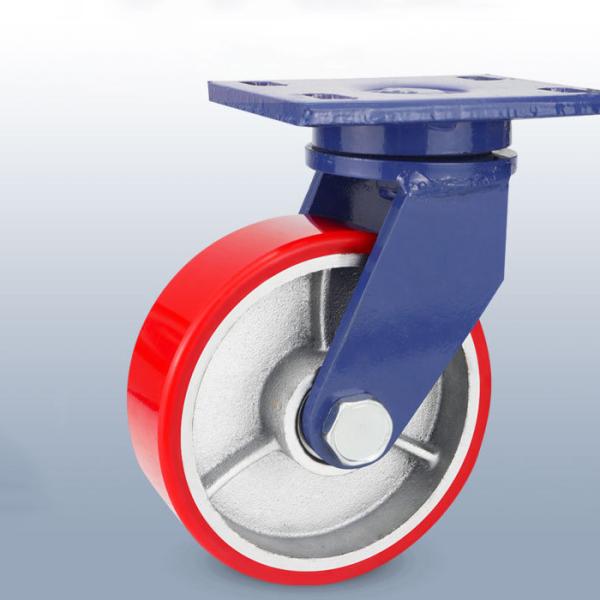 Heavy Duty 1 Ton Trolley Wheel Iron Core PU Caster Wheel