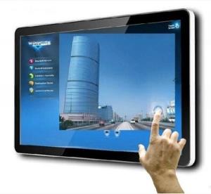 24 inch digital interactive ads totem touch screen player android kiosk