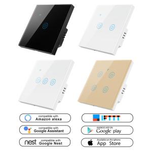 Wholesale White 10A Wifi Wall Touch Switch 1 Gang Smart Light Switch With Remote Control from china suppliers