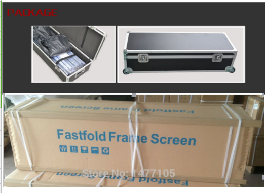120inch Front Rear Projection Fast Fold Portable Projector Projection Screen With Stand Metal 3D PVC Fabric