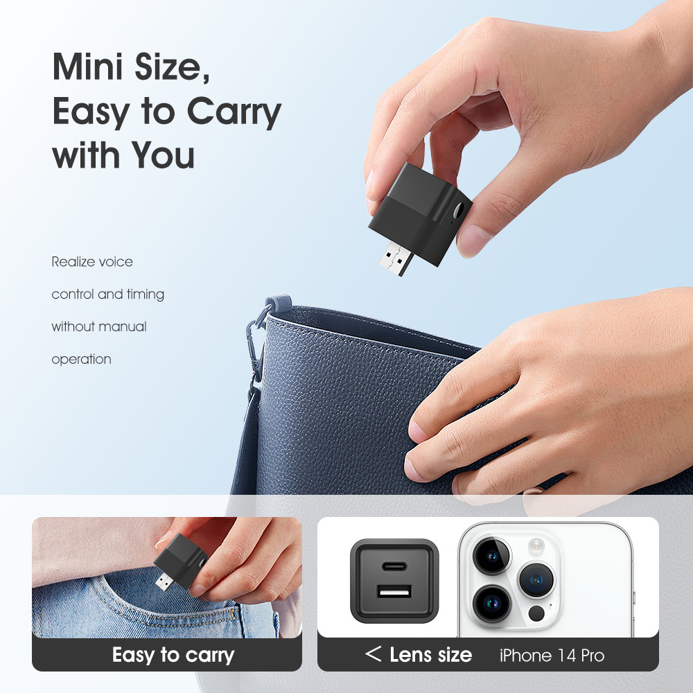 Tuya Smart WIFI Mini Portable Power Adapter Switch 5V Micro USB Type-C Charger Plug Wireless APP Timing Voice Works With Alexa For Light Strips