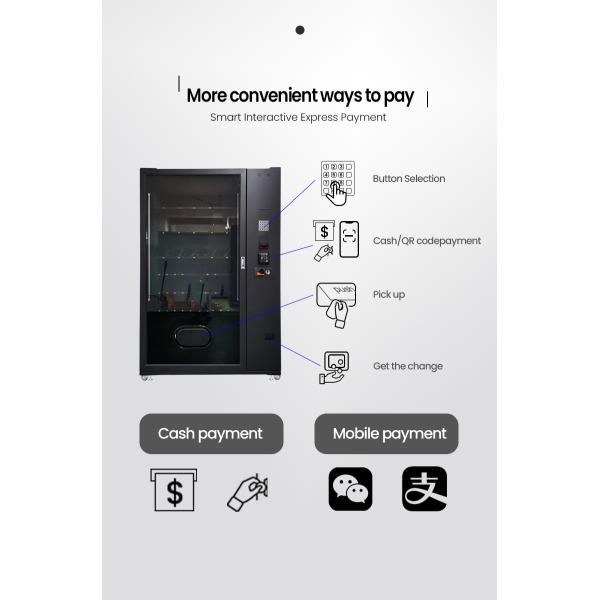 Micron Commercial Cheap Snack Drink Vending Machine With Card Reader Coin Cash Payments