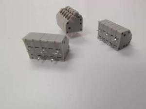 Screwless Terminal Block Button Press Pitch 3.5mm Gray Dip/180° Customized Pins