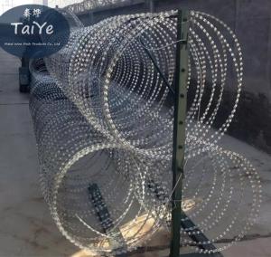 Wholesale High Spines Mobile Security Barrier Police Use Anti Rust Security Razor Wire from china suppliers