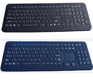 China IP65 106 keys black USB customized ruggedized silicone rubber medical keyboard on sale