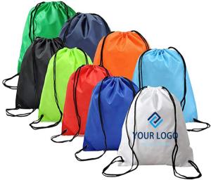 Wholesale BSCI BRC Polyester Drawstring Pouch , RPET Foldable Drawstring Backpack from china suppliers