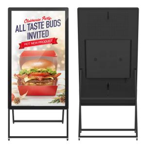China Battery Powerd Foldable Information Kiosk Touch Lcd Screen Usb Digital Display Signage on sale