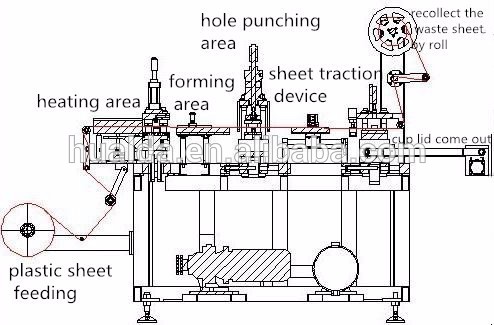 PET thermoforming disposable glass and plate machine with good price