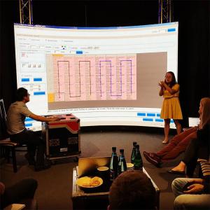 China HD P2 Indoor Colorful Led Displays Advertising Board Led Wall 14 Bits on sale