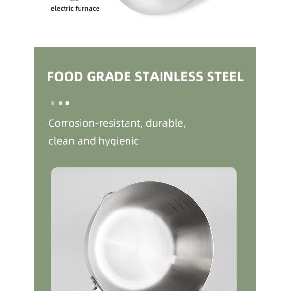 Household Cooking Japanese Sauce Pan Non Stick Stainless Steel Milk Pot