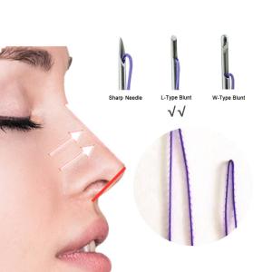 Wholesale Korea Barbed 19G 38MM 60MM PDO Thread Lift Cog Thread L Type Cannula For Nose Lifting from china suppliers