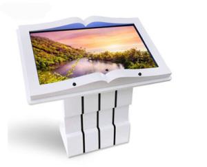 China Interactive Lcd Touch Screen Kiosk , Android Wifi Library Kiosk Machine on sale