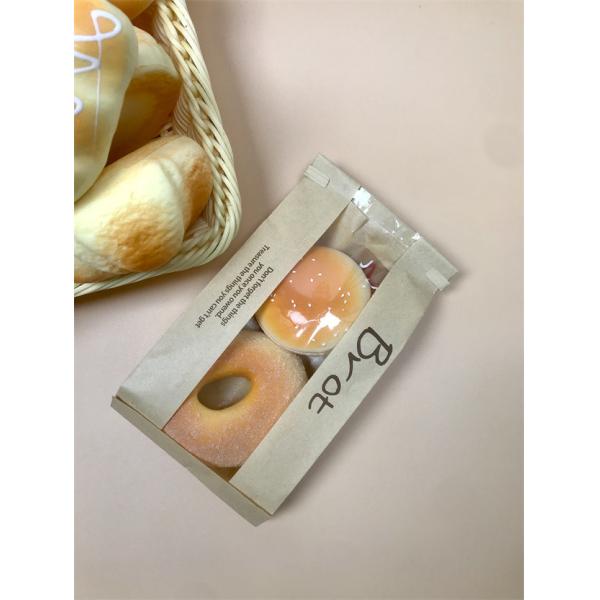 Custom Recycle Plastic Bread Baguette Bags Transparent Paper Laminated Storage 0.5kg