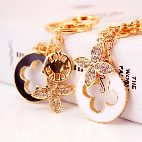 Perfume Bottle Key Chain Ornaments Diamond Studded Irregular Shape