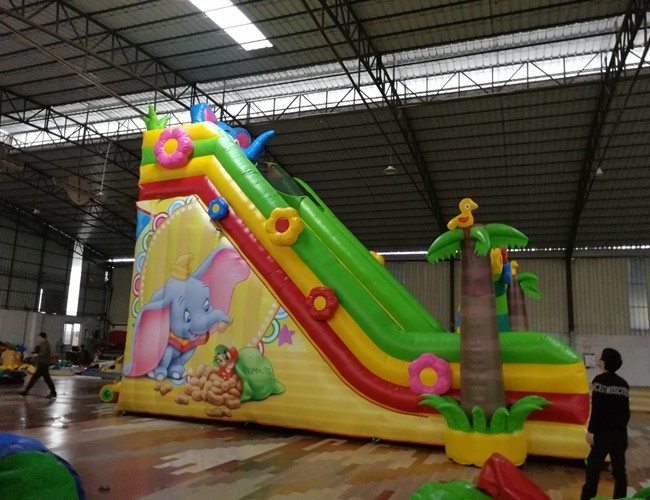Bouncy slide inflatable fun castle infatable slide for amusement park