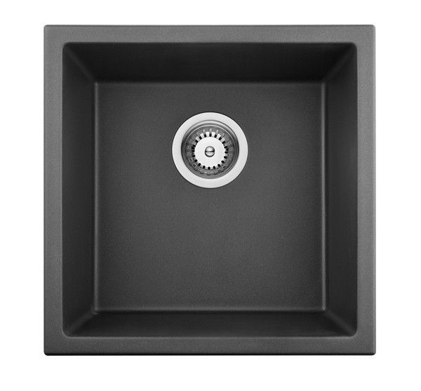 17 Inch Black Single Bowl Under Mount Granite Composite Bar Sink