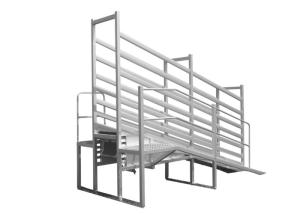 Anti Rust Cattle Loading Ramp 115mm X 42mm Oval Rail 2m Level Extension