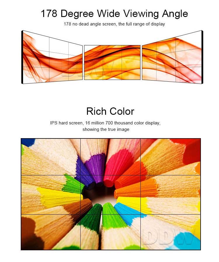 Open Source Interactive Touch Screen Video Wall 3.5 mm Splice Screen Function Thin Bezel TV