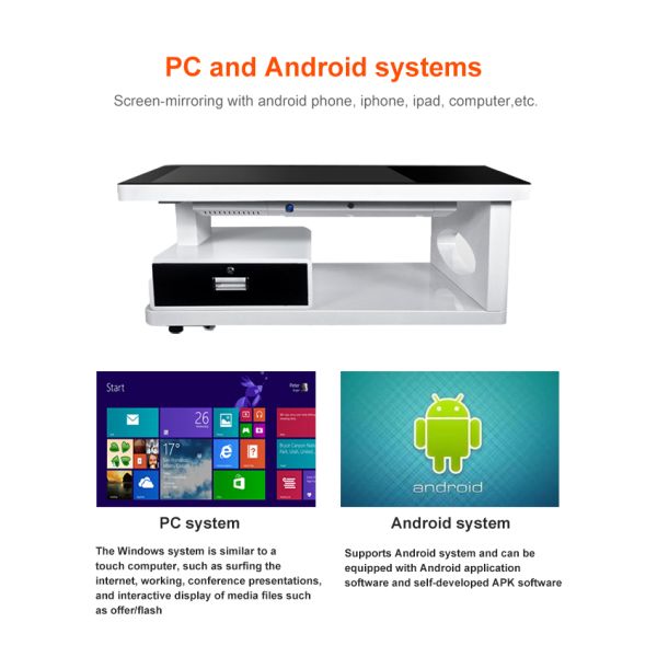 55-inch Interactive Gaming Multifunctional Capacitive Split-Screen Touch Table All-in-One PC