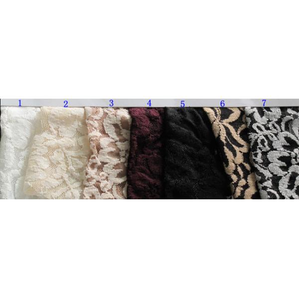 Stretchy Elastic Lace Fabric 60% Cotton 30% Nylon 10% Spandex CY-LW0790