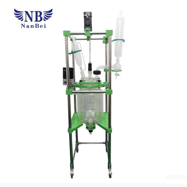 10L Lab Chemical Vacuum Double Layer Mixing Glass Reacor