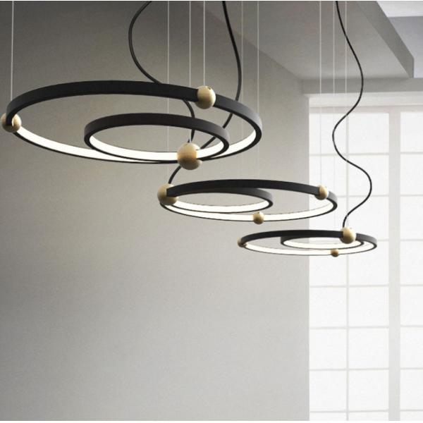 Aluminum Acrylic Circle 300mm 400mm 500mm Ring Pendant Ceiling Light