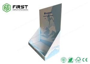 China Recyclable Custom Retail POP Counter Displays , PDQ Cardboard Counter Display With Hooks on sale