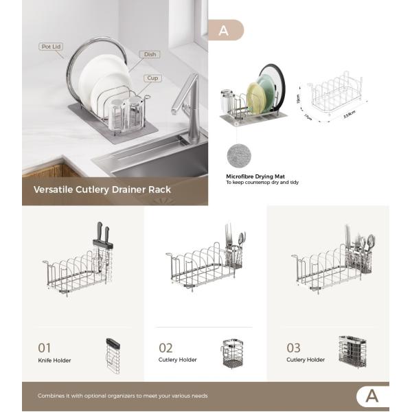 Foldable Silver Dish Rack With Compact Space Saving Design Durable Iron Construction