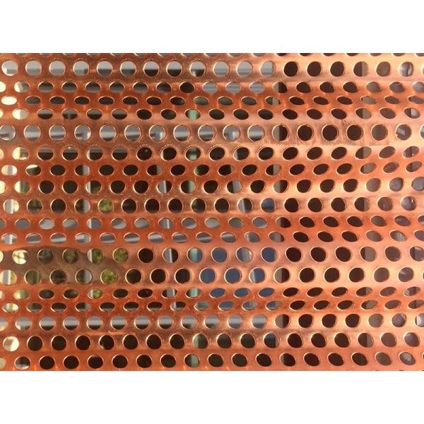 Copper Brass Non Ferrous Perforated Metal Mesh 0.5mm Thick