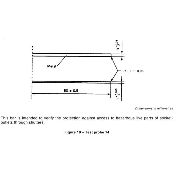 HT-I10 Figure 10 Test Finger Probe 14 With 80mm Length Bar