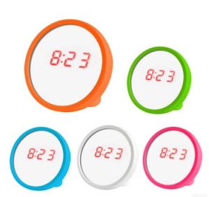 China New creative gift product led mirror alarm clock toy on sale