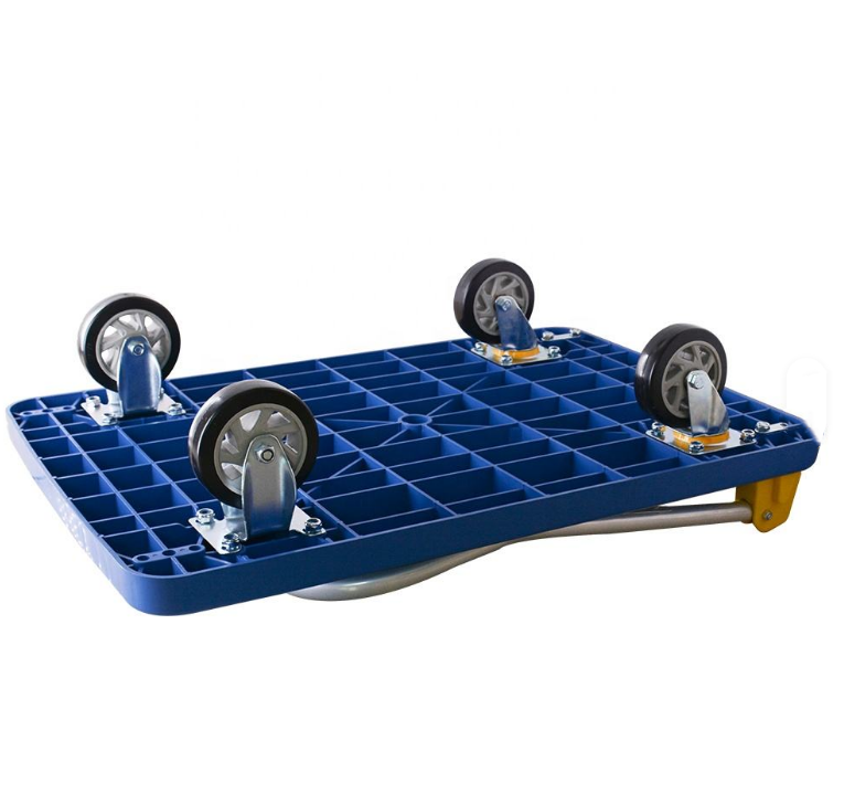 200kgs Loading Capacity Large Platform Heavy Duty Hand Truck Cart Folding With Brake and Swivel Wheels