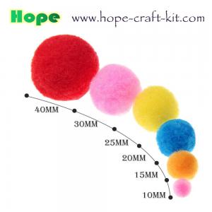 China 10mm ~40mm assorted color & sizes round shape soft Pom pom ball for children hand-crafted material on sale
