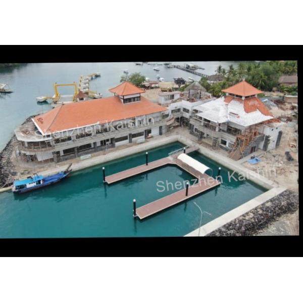 Attractive Price Aluminum Alloy Floating Dock Design Marina Use Floating Pontoon With Mooring Cleats And Pile Guide