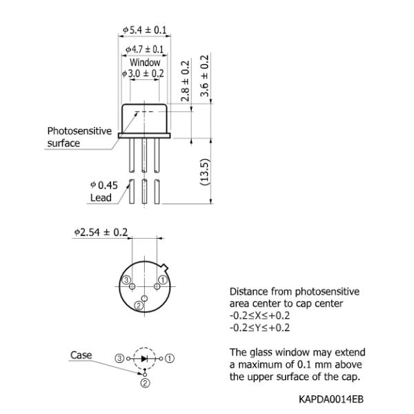 S12053-02 Silicon Avalanche Photodiode Short Wavelength Type For 600nm Band