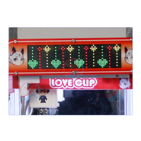 Red Coin-Operated LED Desktop Hardware Claw Arcade Machine