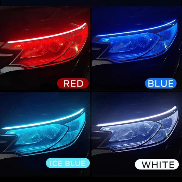 30cm 45cm 60cm Car Daytime Running Light LED DRL Strip IP65