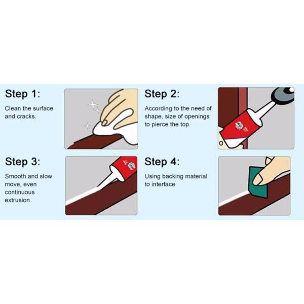 Clear Weatherproof Silicone Sealant High Performance Acid Glass Glue